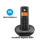 TELEFONO CORDLESS E201 MOTOROLA NERO