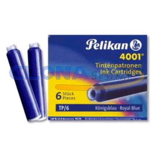 SCATOLA 6 CARTUCCE AD INCHIOSTRO PELIKAN 4001 TP/6 - NERO BRILLANTE