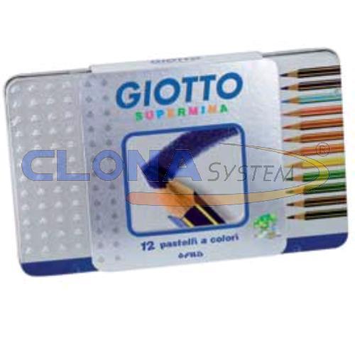 Giotto Pastelli Supermina Scatola in metallo 12 pz