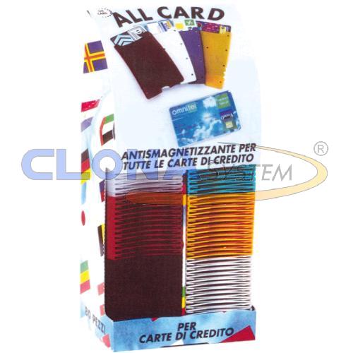 PORTA CARDS CARTE DI CREDITO 8,5X5,4 IN PVC RIGIDO TRASPARENTE OPACO 