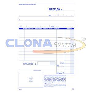 Ricevute Sanitarie registro degli onorari e delle fatture, blocco di 100/100 copie autoricalcanti, DATA UFFICIO DU1653C1000