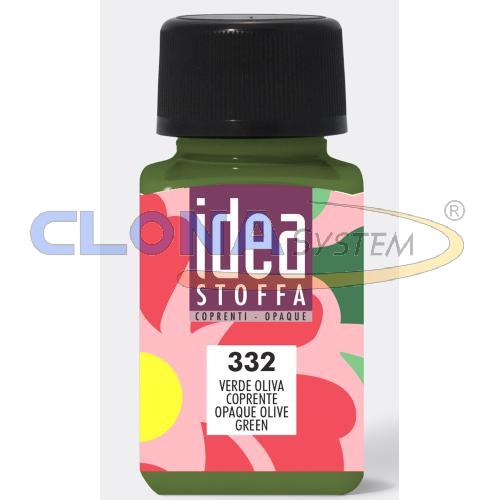 COLORE PER TESSUTI - MAIMERI - IDEA STOFFA - 60 ML - 332 - VERDE OLIVA COPRENTE - M5014332