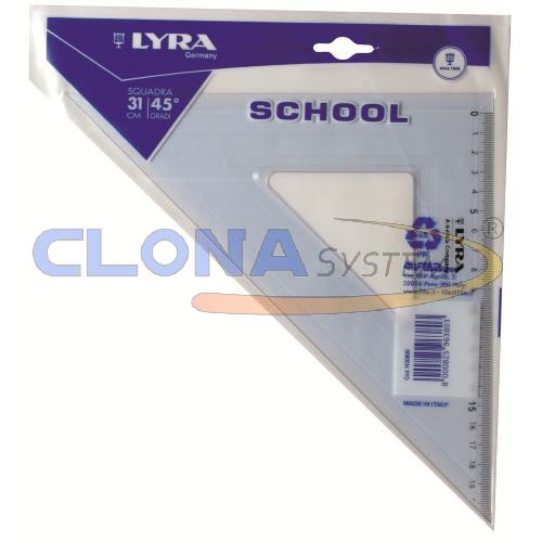 Squadra School cm 31/45° Fumè