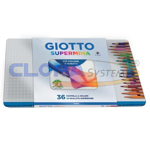 Giotto Pastelli Supermina Scatola in metallo 36 pz