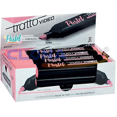 EVIDENZIATORI TRATTO VIDEO PASTEL FILA ROSA POMPELMO