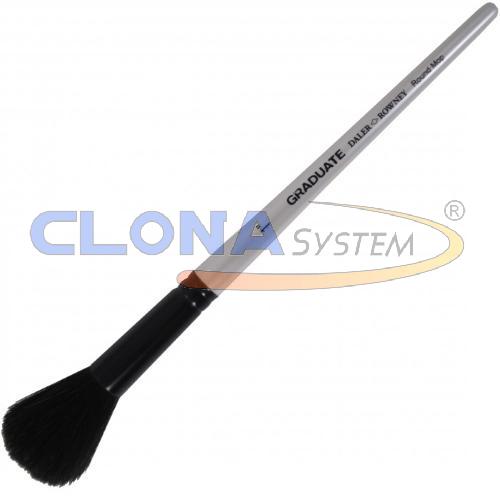 PENNELLO DALER ROWNEY GRADUATE PUNTA BOMBASINO OVALE MANICO CORTO N°1'' SETOLA IN PELURIA DI CAPRA SCURA