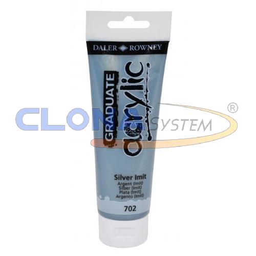 COLORE ACRILICO DALER ROWNEY GRADUATE N.702 ARGENTO (IMIT) 120ML