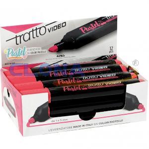 EVIDENZIATORE TRATTO VIDEO PASTEL ROSSO PASTEL
