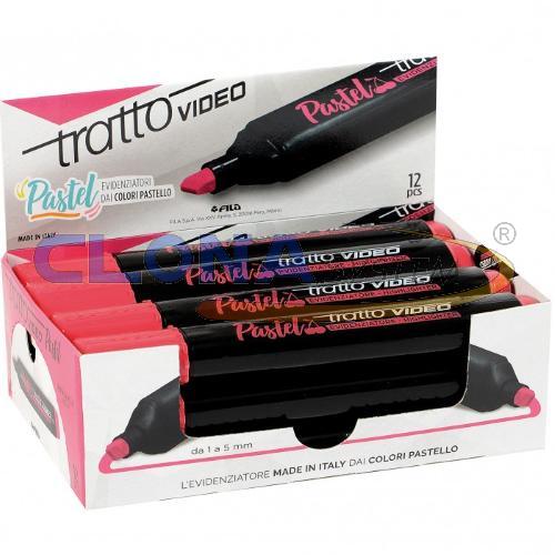 EVIDENZIATORE TRATTO VIDEO PASTEL ROSSO PASTEL
