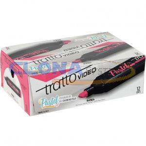 EVIDENZIATORE TRATTO VIDEO PASTEL ROSSO PASTEL