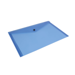Busta portadocumenti con chiusura a bottone blu trasparente (conf 5 pezzi) 19x14cm