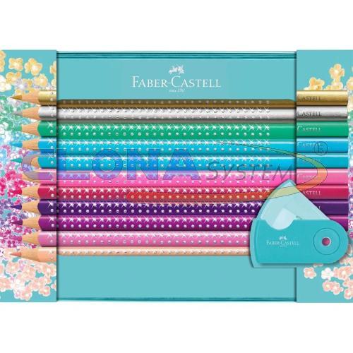 Set regalo 20 matite colorate e temperino Faber-Castell Sparkle