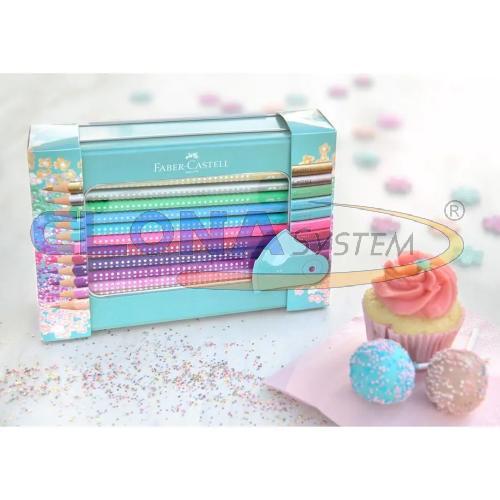 Set regalo 20 matite colorate e temperino Faber-Castell Sparkle