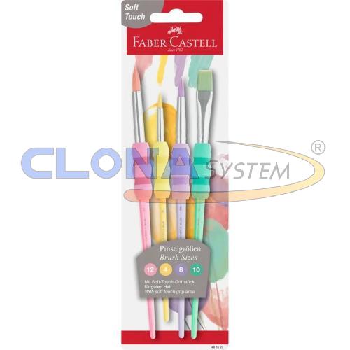 Set 4 pennelli Faber-Castell Soft colori pastello