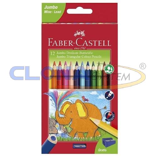 SCATOLA 12 MATITE TRIANGOLARI FABER-CASTELL JUMBO