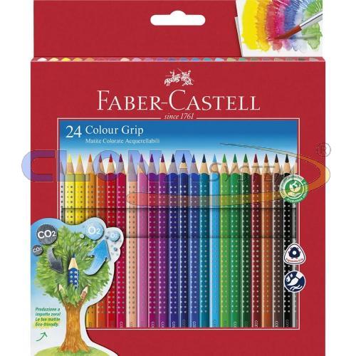 Matite Colorate Faber-Castell Colour Grip Astuccio cart. da 24
