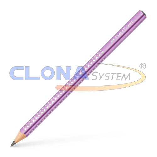 Matite triangolari Jumbo Faber-Castell Sparkle Cosmic viola metallizzato