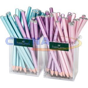 Matite triangolari Jumbo Faber-Castell Sparkle Cosmic viola metallizzato