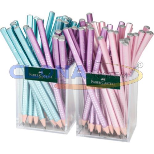 Matite triangolari Jumbo Faber-Castell Sparkle Cosmic viola metallizzato