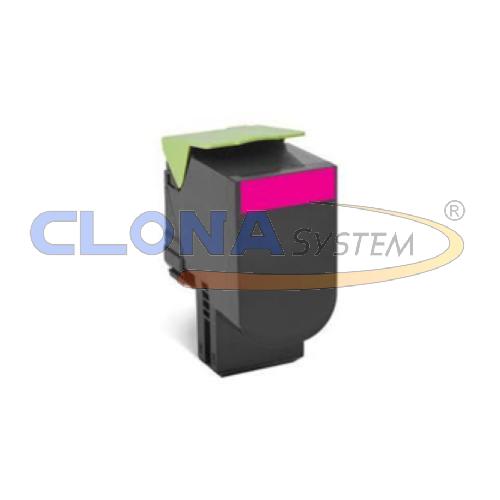 Cartuccia toner compatibile Lexmark LEXC802SM magenta