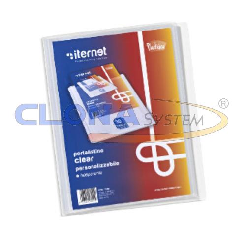 Portalistini clear personalizzabile trasparente 10 fogli