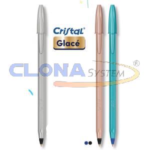 Penna BIC Cristal Glacé fusto turchese