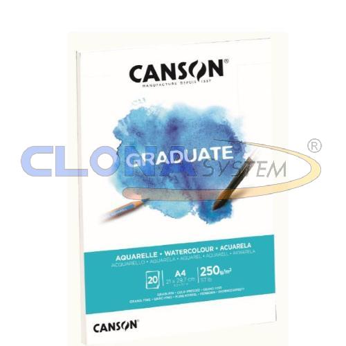 Blocco Canson Graduate Watercolour 20 fogli A4 250g
