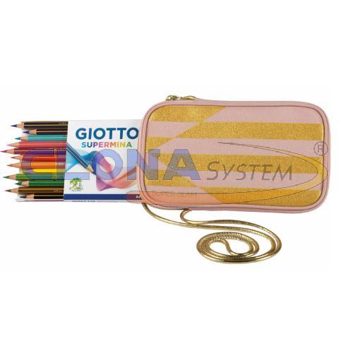 Pochette rosa Giotto Superglam 12 colori Giotto Supermina