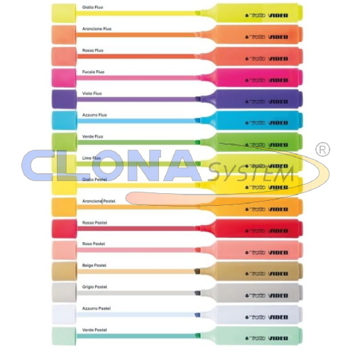 EVIDENZIATORI TRATTO VIDEO PASTEL FILA ARANCIONE PASTEL